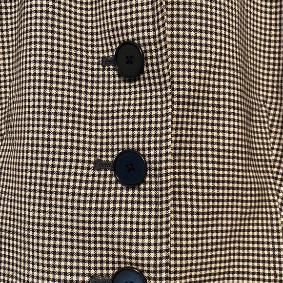 Vintage Talbots 100% Wool Shepard's Check Button Down Peplum Blazer Sz 2 Gingham - Picture 5 of 7